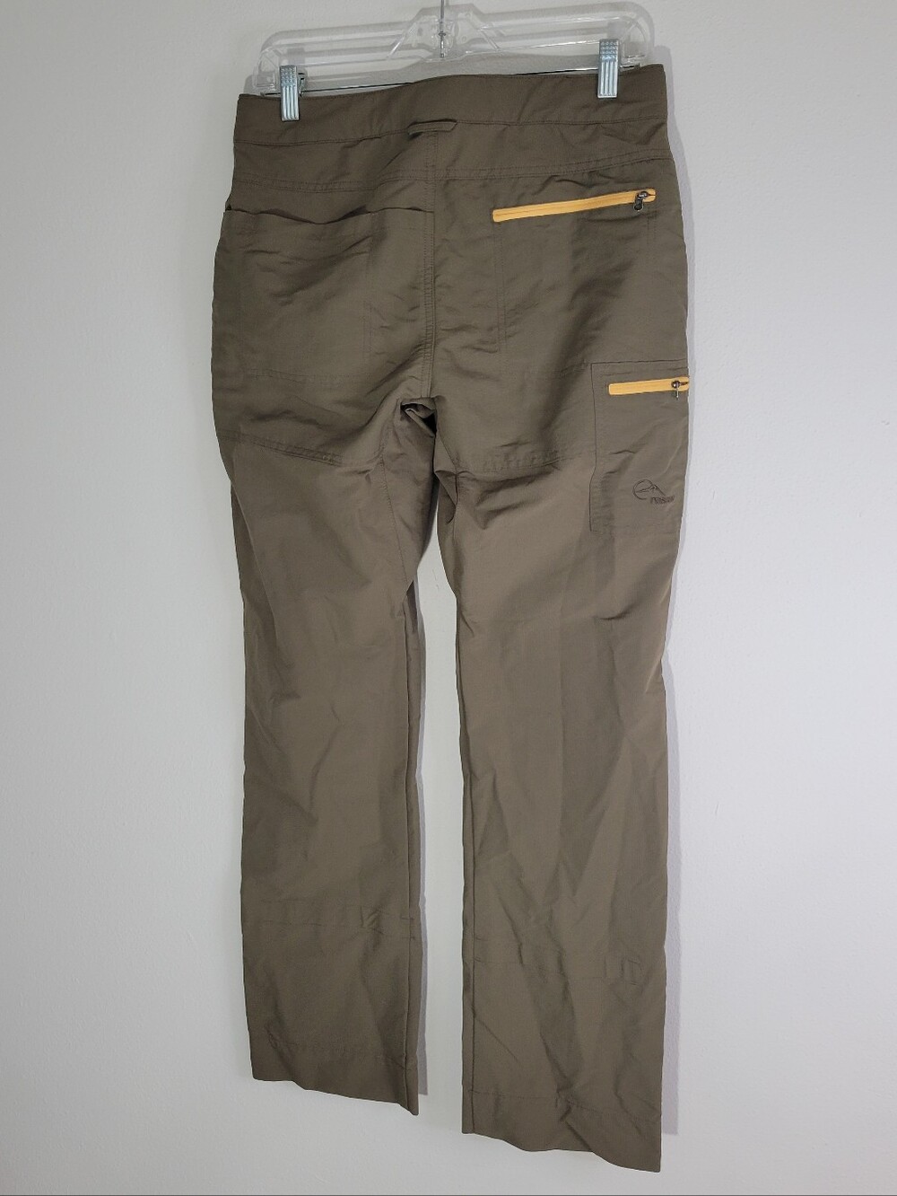 ROSCOE Men's SIZE 14 Olive Outdoor Pants with Yellow Accents - Picture 2 of 9